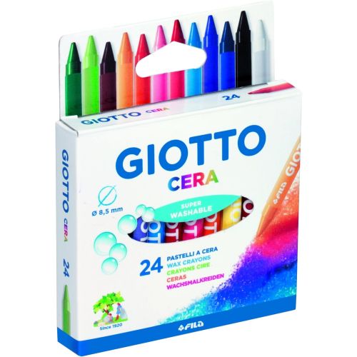 Восъчни пастели GIOTTO CERA, ф 8.5 мм, 90 мм, 24 цвята 1