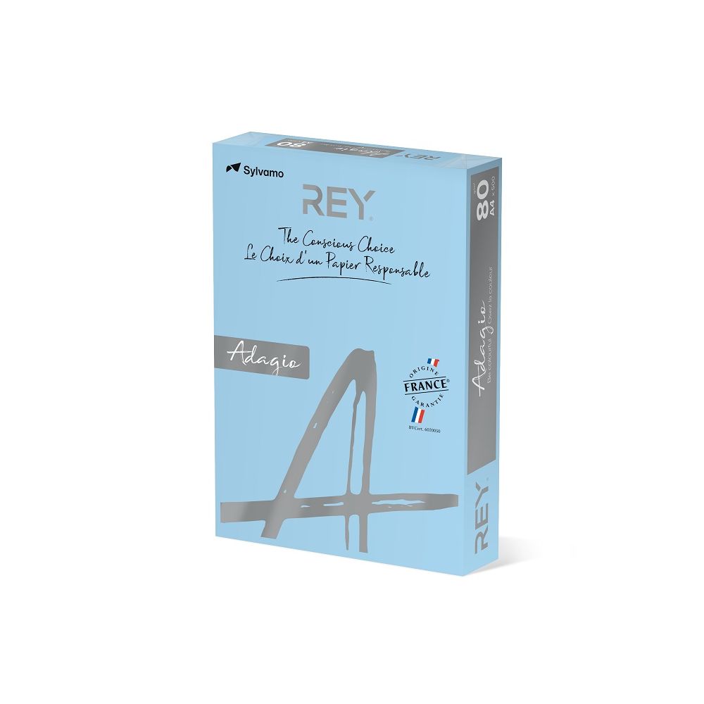Копирна хартия REY Adagio, A4, 80 г, наситен цвят Bright Blue (48), пакет 500 л.