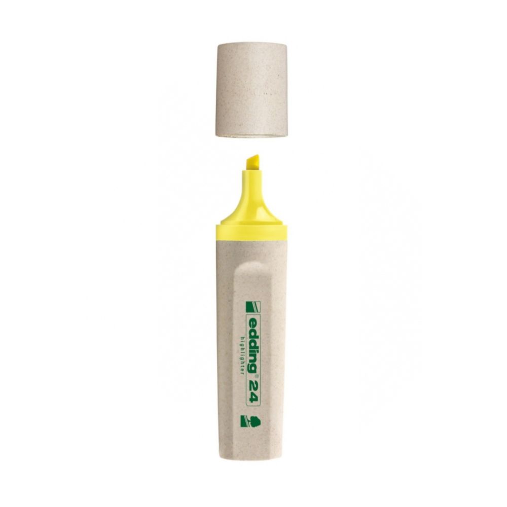 Текстмаркер edding 24 EcoLine, скосен връх 2-5 мм, жълт