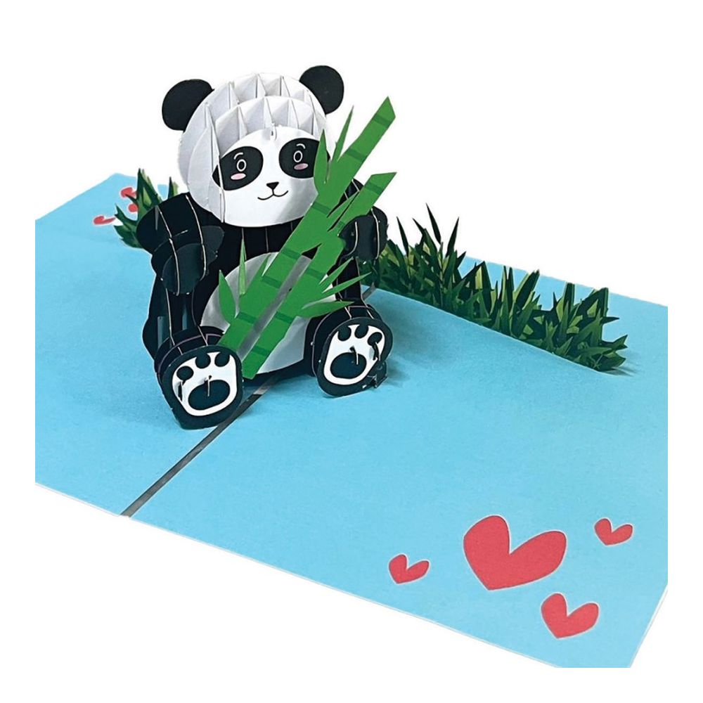 3D Pop-up поздравителна картичка Origami с панда, 120 х 170 мм