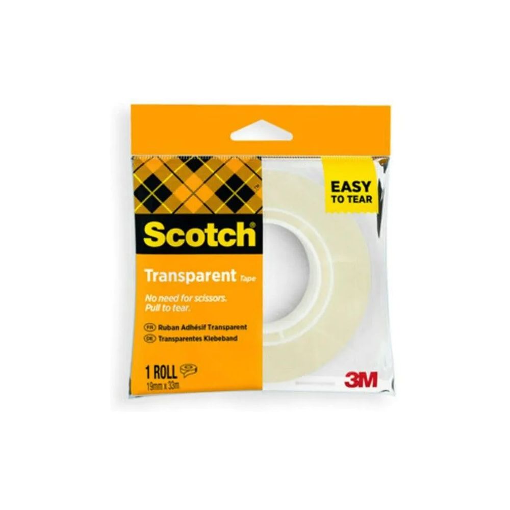 Тиксо Scotch 508, 19 мм х 33 м, прозрачно, в индивидуална опаковка