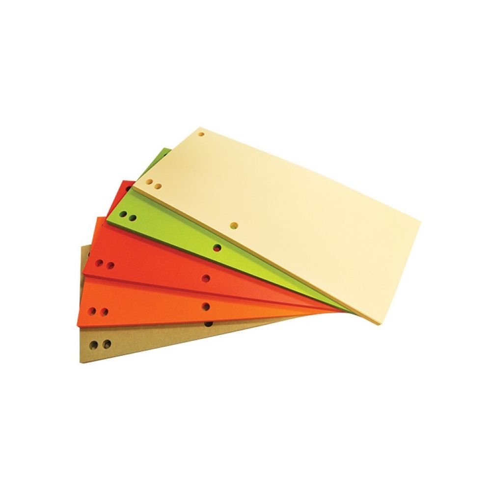 Хоризонтален разделител OFFICE PRODUCTS, картон 160 г, 105х235 мм, цвят асорти, 100 бр.
