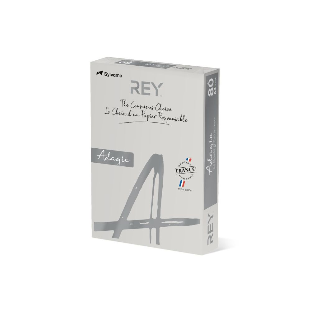 Копирна хартия REY Adagio, A4, 80 г, наситен цвят Grey (06), пакет 500 л.