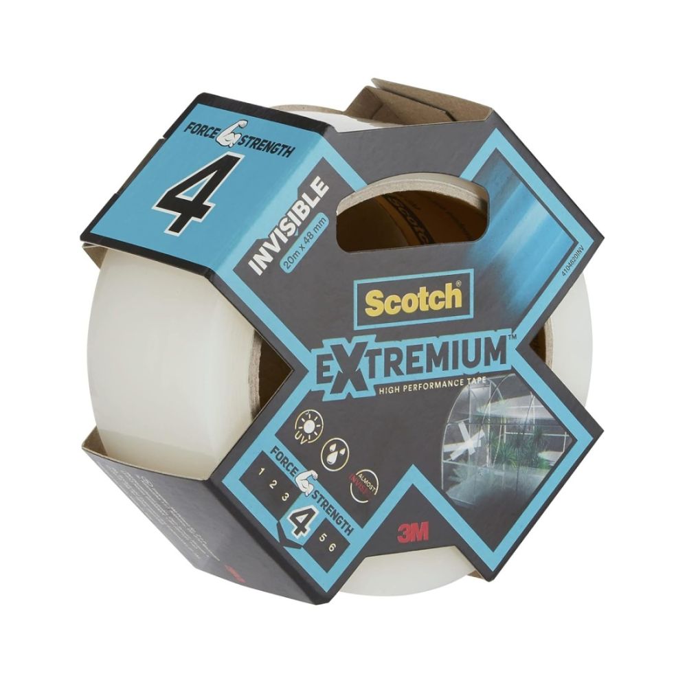 Самозалепваща Duct лента Scotch® Extremium™ INVISIBLE, усилена, 48 мм x 20 м, невидима Самозалепваща Duct лента Scotch® Extremium™ INVISIBLE, усилена, 48 мм x 20 м, невидима