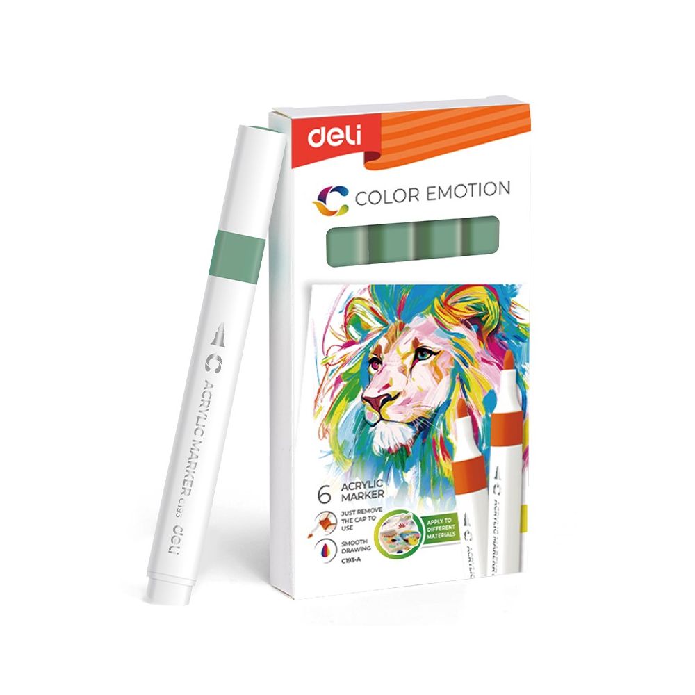 Акрилен маркер Deli Color Emotion EC193A, объл връх, Pale Green