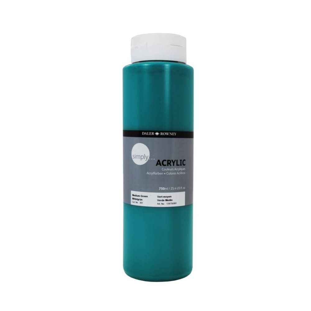 Акрилна боя DALER-ROWNEY Simply, 750 мл, зелено (Medium Green)
