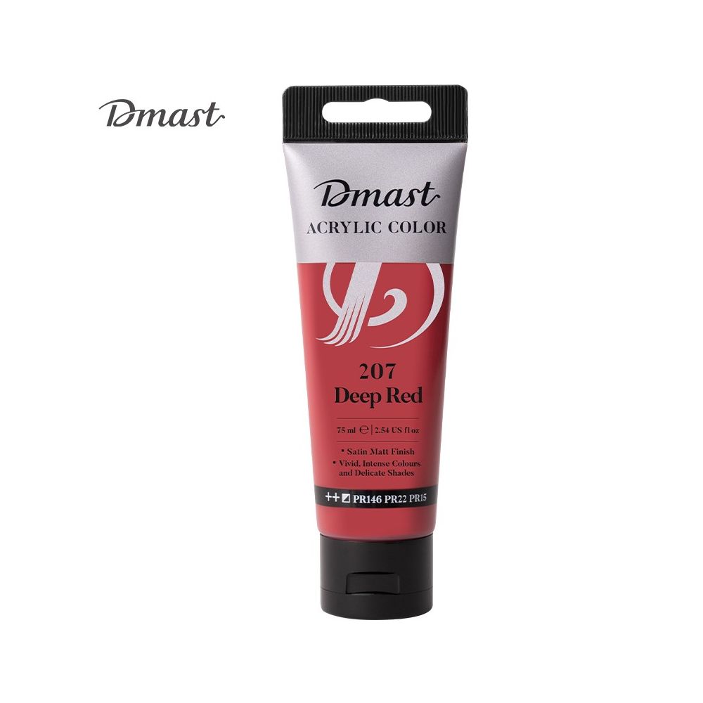 Акрилна боя Deli Dmast EC330-DR, в тубичка 75 мл, 207 deep red
