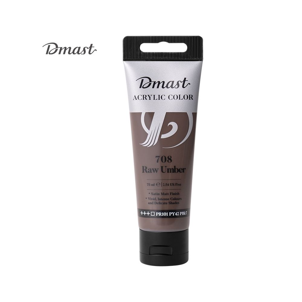 Акрилна боя Deli Dmast EC330-RU, в тубичка 75 мл, 708 raw umber