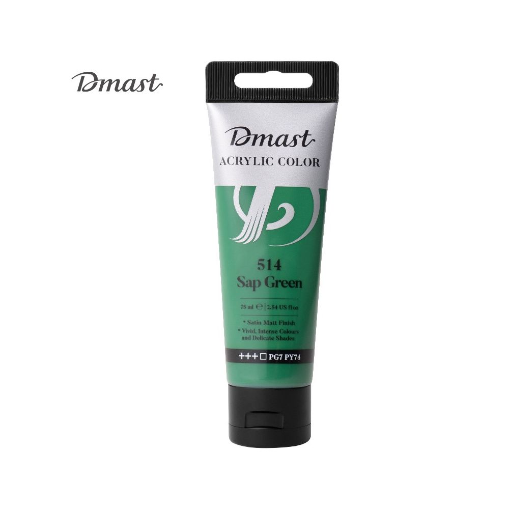 Акрилна боя Deli Dmast EC330-SG, в тубичка 75 мл, 514 sap green
