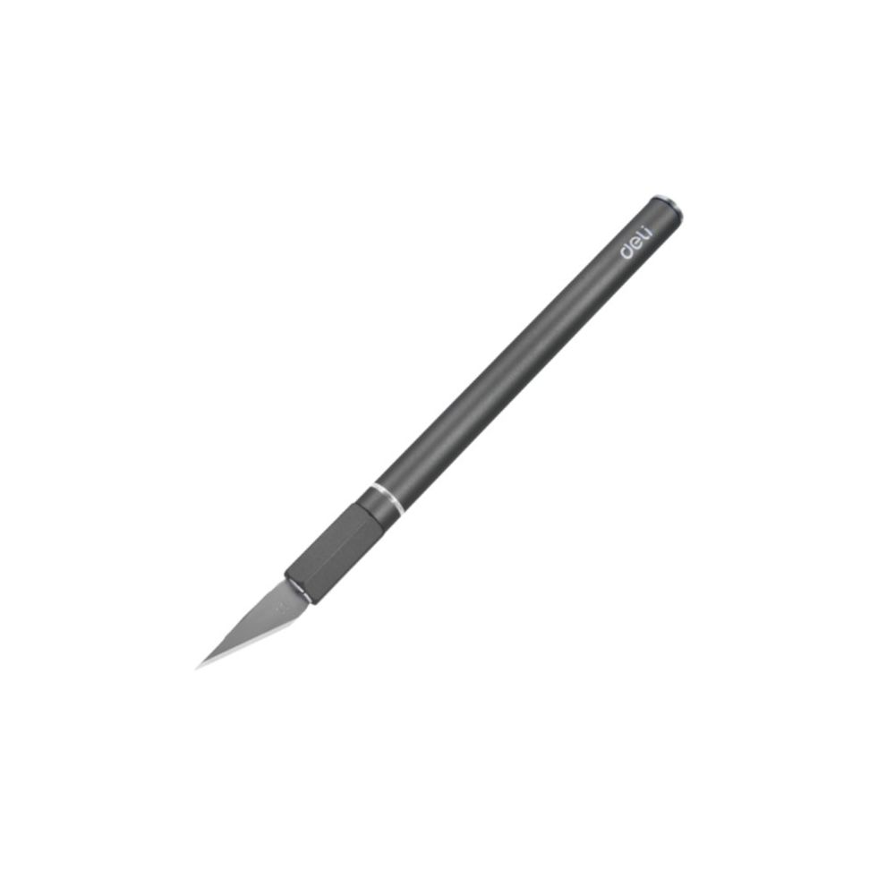 Арт скалпел Deli TOOLS, EDL359201A, 146х9 мм, алуминиев, магнитен край, 10 резервни ножчета, сив Арт скалпел Deli TOOLS, EDL359201A, 146х9 мм, алуминиев, магнитен край, 10 резервни ножчета, сив
