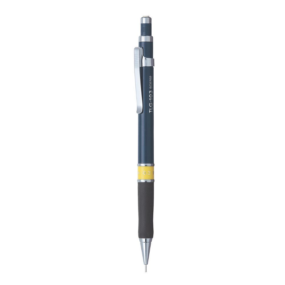 Автоматичен молив Penac TLG-1, с грип, 0.3 мм, PET опаковка, тъмносин/жълт