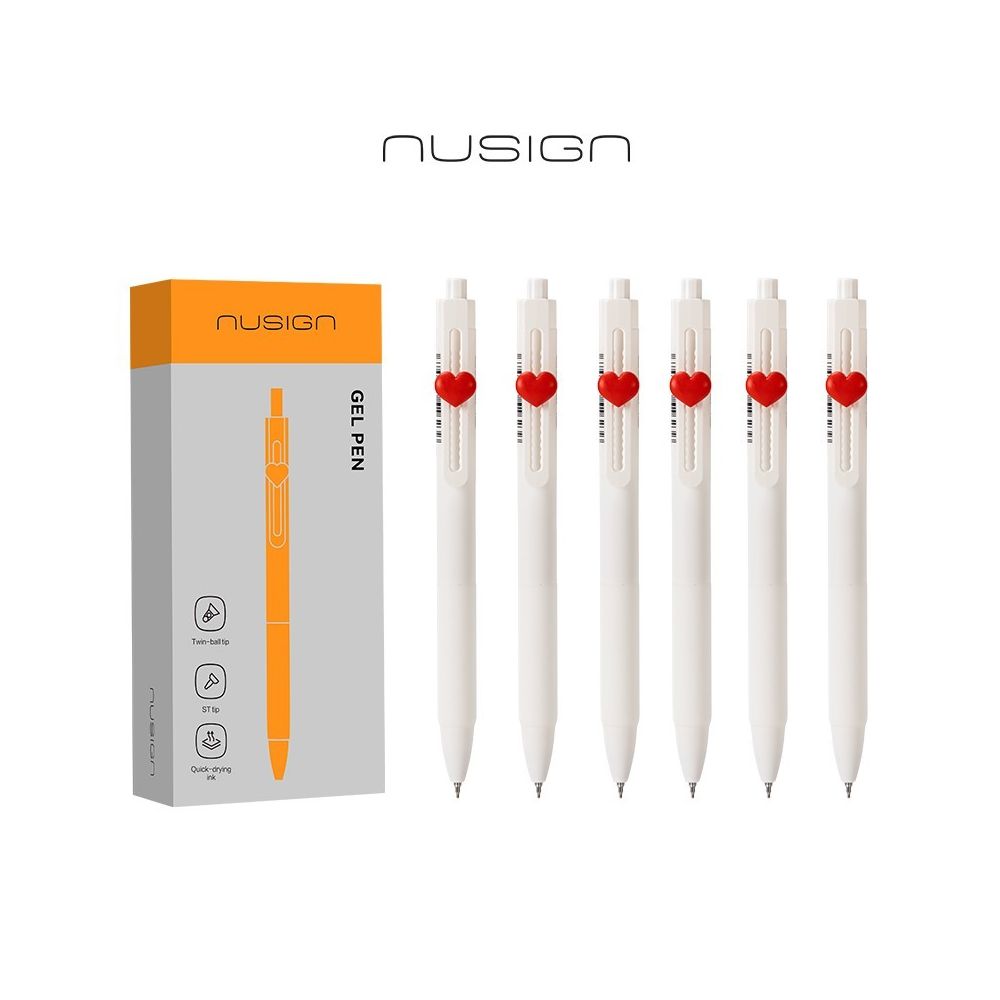 Автоматична гелова химикалка Nusign Puzzle ENS888-BL, с грип, 0.5 мм, синя