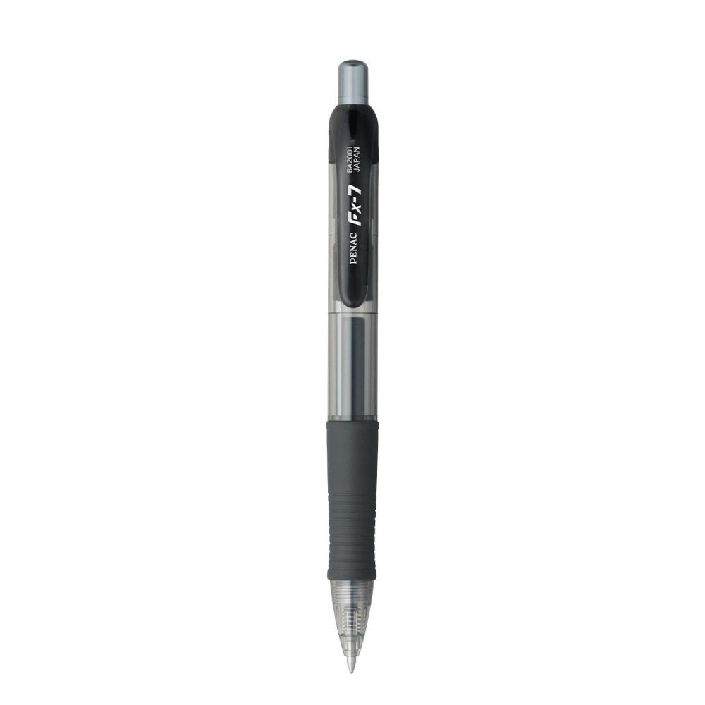 Автоматична гелова химикалка Penac FX-7, с грип, 0.7 мм, черна