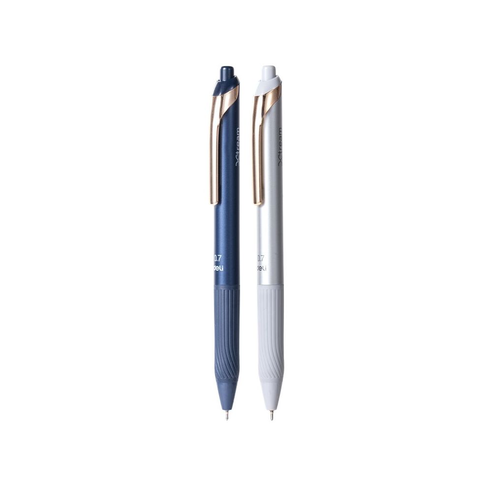 Автоматична химикалка Deli Xtream EQ88-BL, с грип, иглен връх 0.7 мм, синя