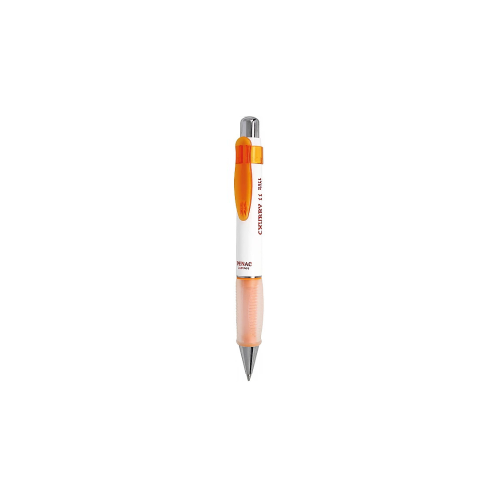 Автоматична химикалка Penac CHUBBY11, с грип, оранжево тяло, 1 мм, синя