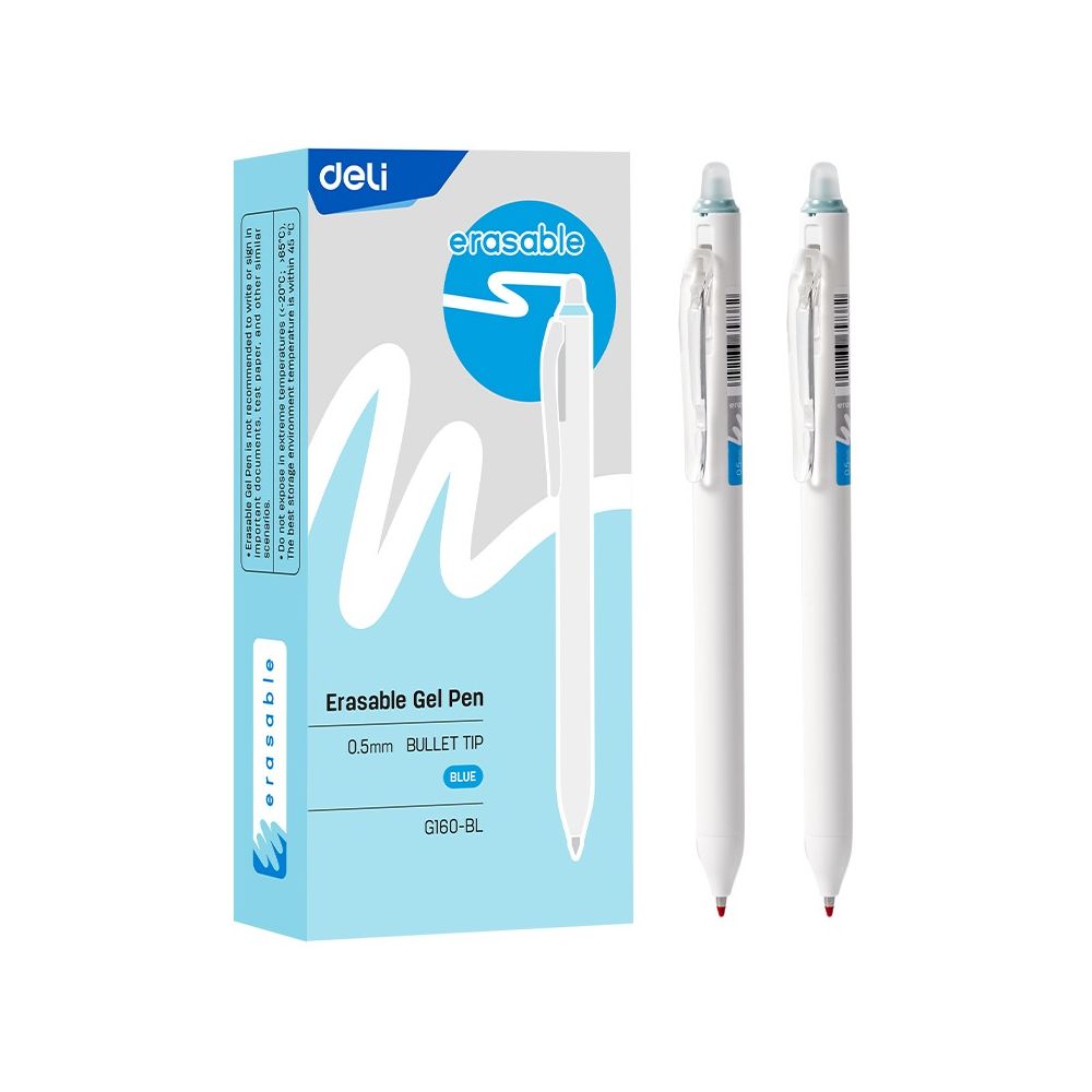 Автоматична изтриваема химикалка Deli EG160-BL, 0.5 мм, синя