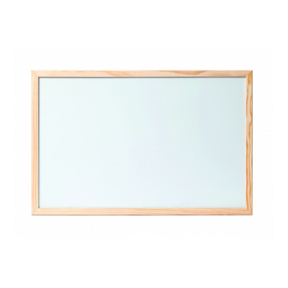 Бяла дъска Bi-Office Essential, 600х400 мм, дървена рамка