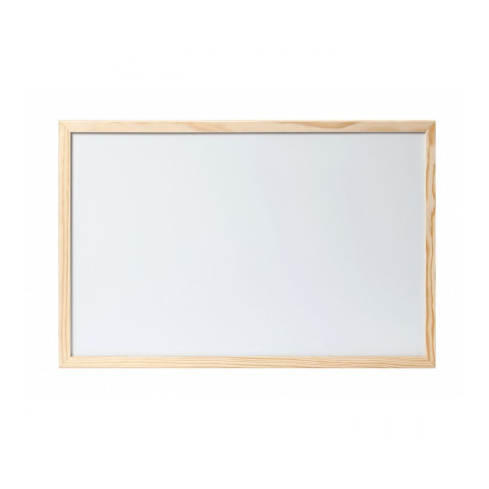 Бяла дъска Bi-Office Essential, 900х600 мм, дървена рамка