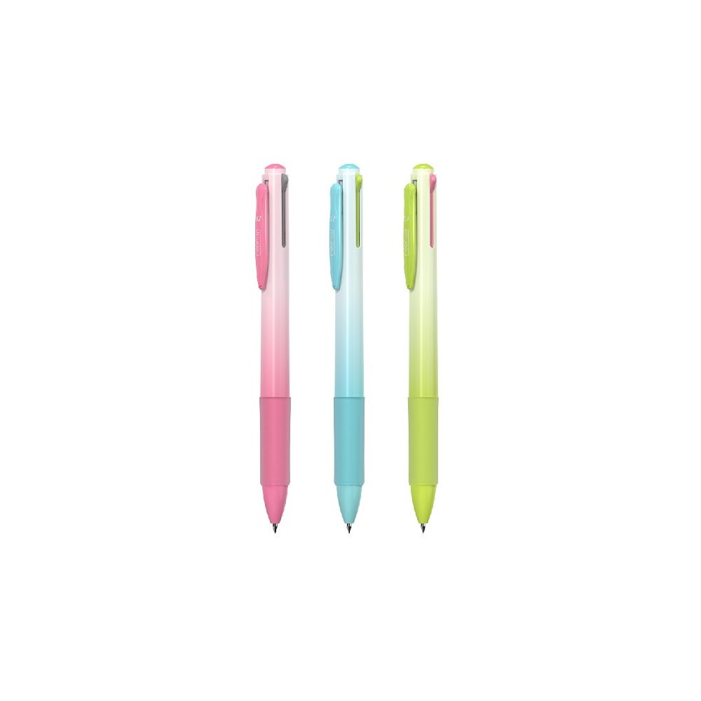 Четирицветна химикалка Deli Neonup EQ311N, с грип, 0.7 мм