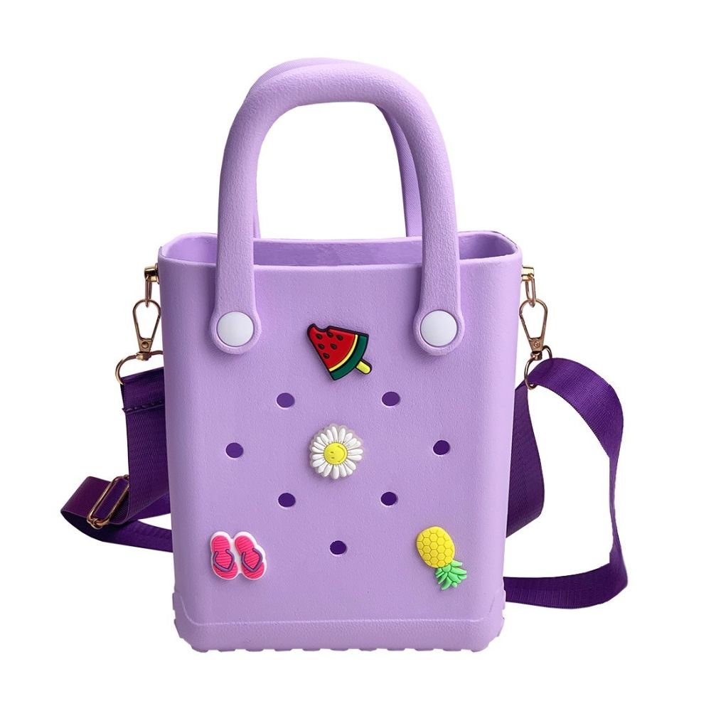 Детска чанта Cactus CROQBAG, CT9560B-08, с дръжка и презрамка, 4 CROQ, EVA материал, 16x20см, лилава