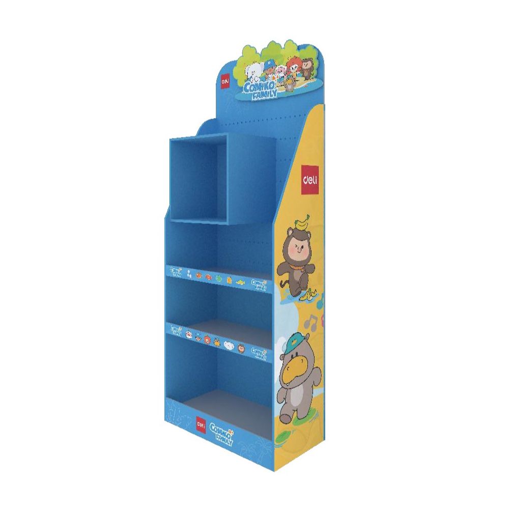 Дисплей Deli Comiko J03160, PVC пяна, 10 куки и 2 рафта, 60x30x152 см