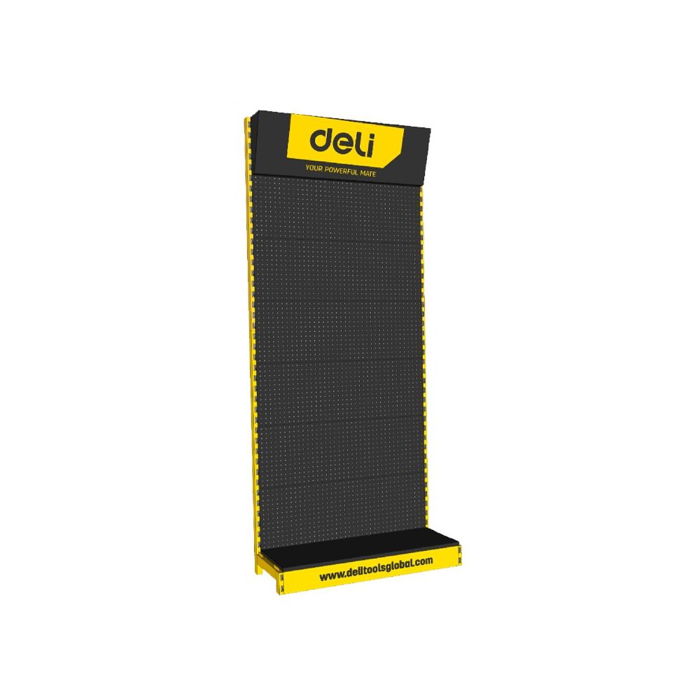 Дисплей Deli Tools DL-DJ617, метален, 50 куки, 1000х450х2400 мм, жълт