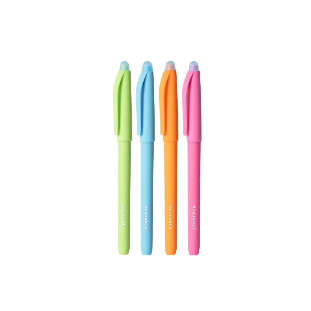 Изтриваема химикалка Deli EG163-BL, с грип, 0.5 мм, синя