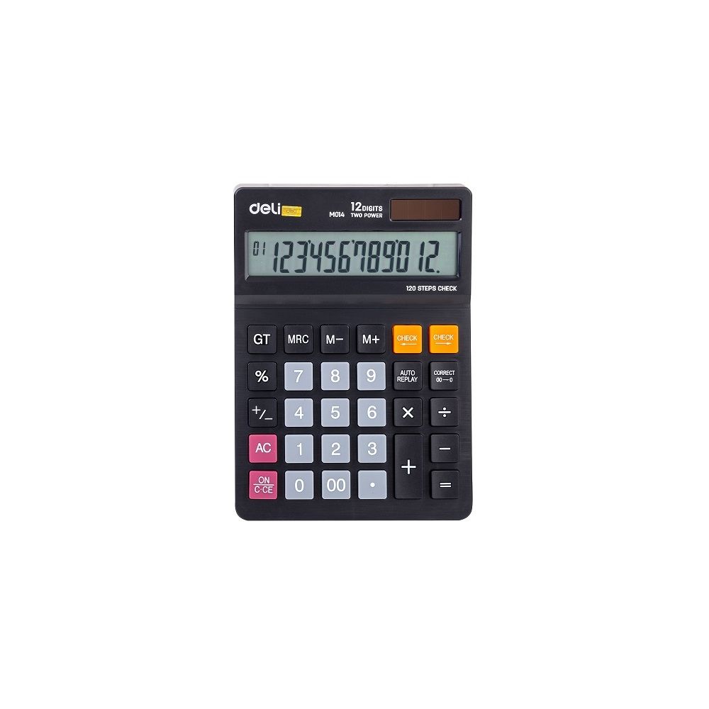 Калкулатор Deli Smart EM01420, настолен, 12 dgt, 179х126х28.5 мм, черен