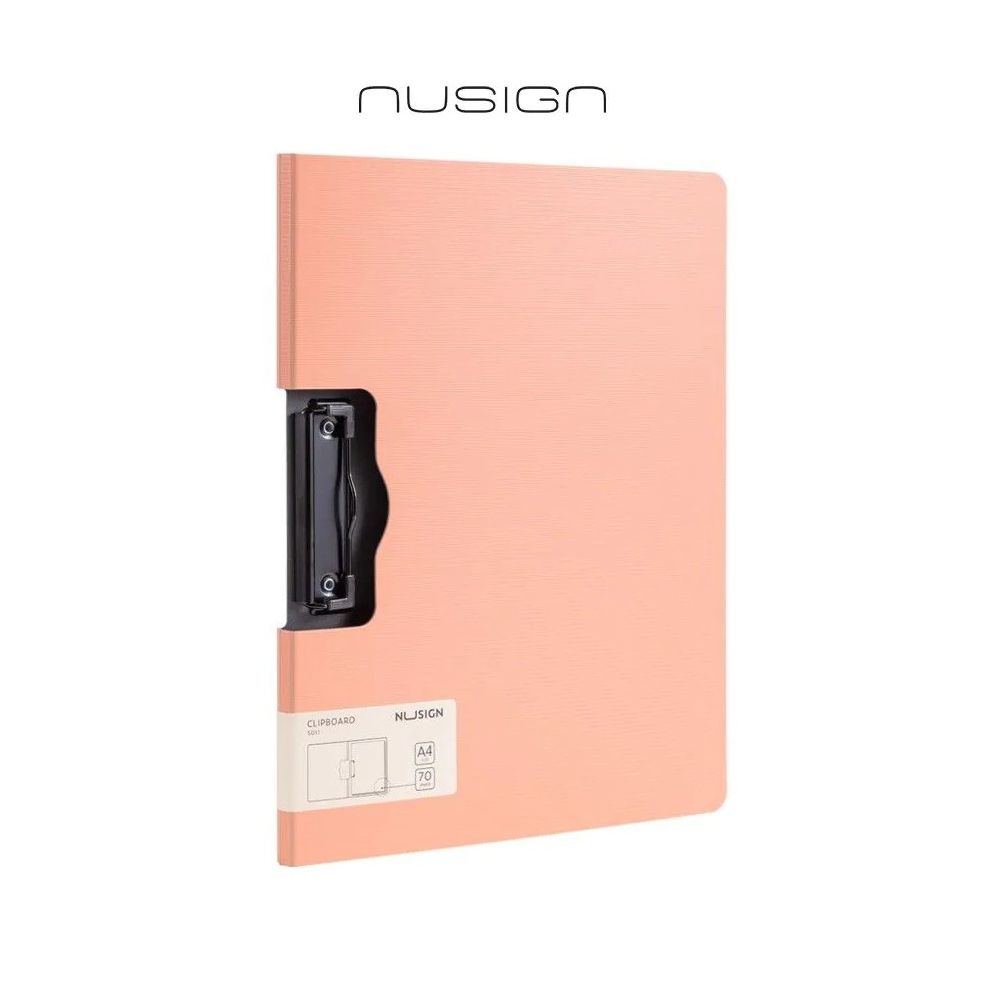 Клипборд с капак Nusign Classic E5011, A4, хоризонтален, Foam PP, розов
