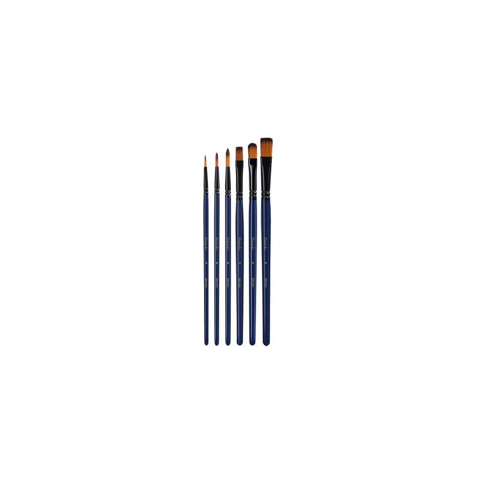 Комплект четки за рисуване Deli Finenolo EC277, обли №4, 6, 8, плоски №4, 6, 8
