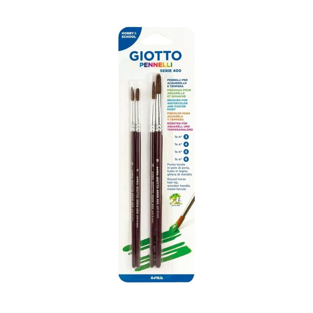 Комплект четки за рисуване GIOTTO Art 400, кръгли №3, 4, 5, 8