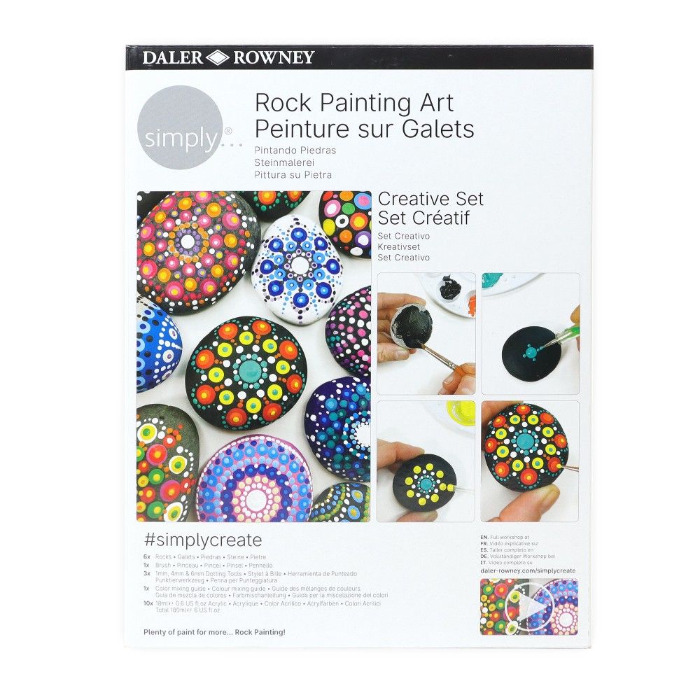 Креативен комплект DALER-ROWNEY Creative Set Rock Painting Art, 21 части
