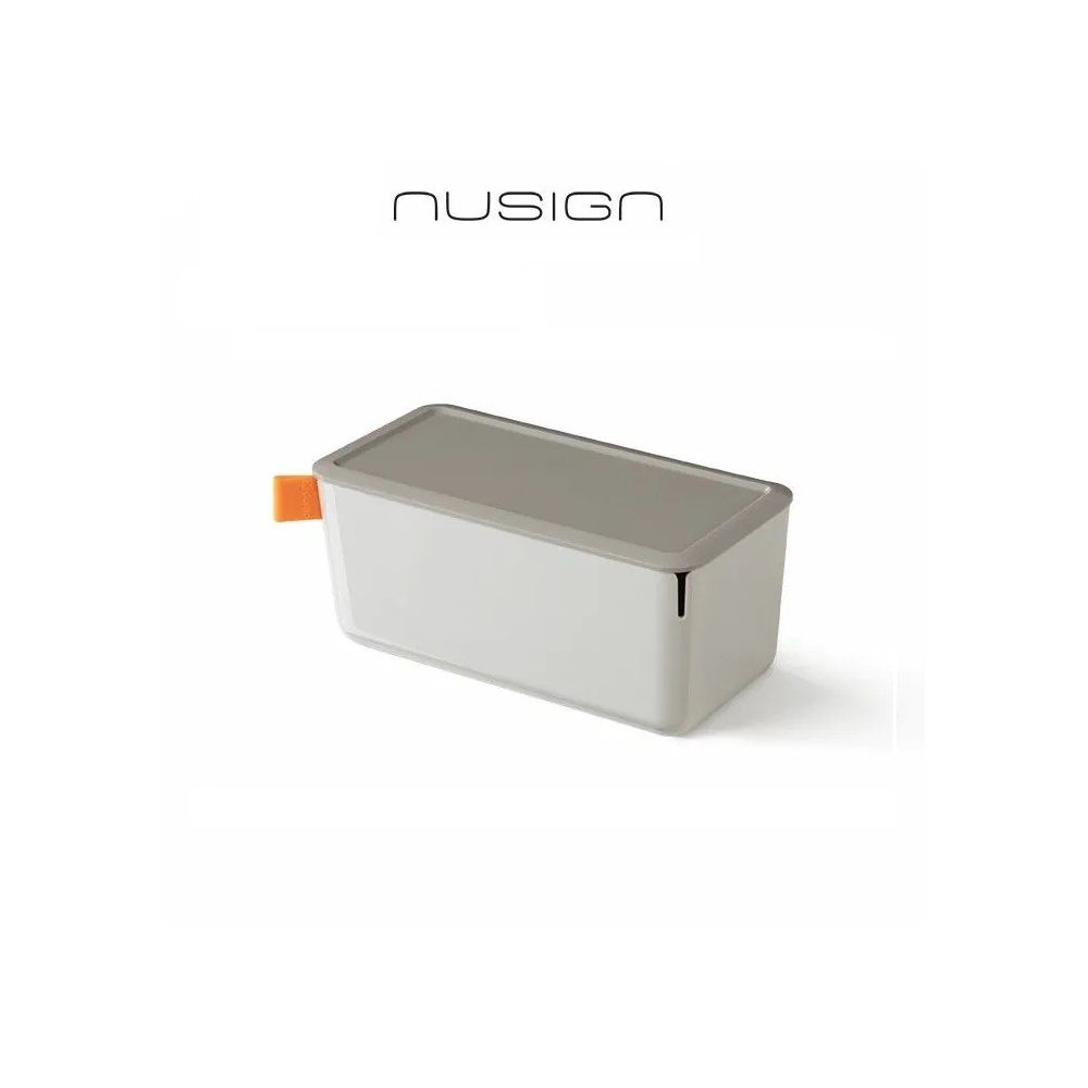 Кутия за съхранение Nusign Classic ENS130-1, с капак, 1.1 л, 212х105х93.5 мм, сива