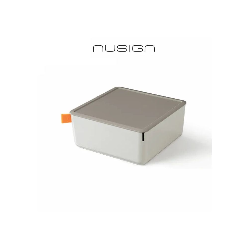 Кутия за съхранение Nusign Classic ENS130-2, с капак, 2.4 л, 212х212х93.5 мм, сива Кутия за съхранение Nusign Classic ENS130-2, с капак, 2.4 л, 212х212х93.5 мм, сива