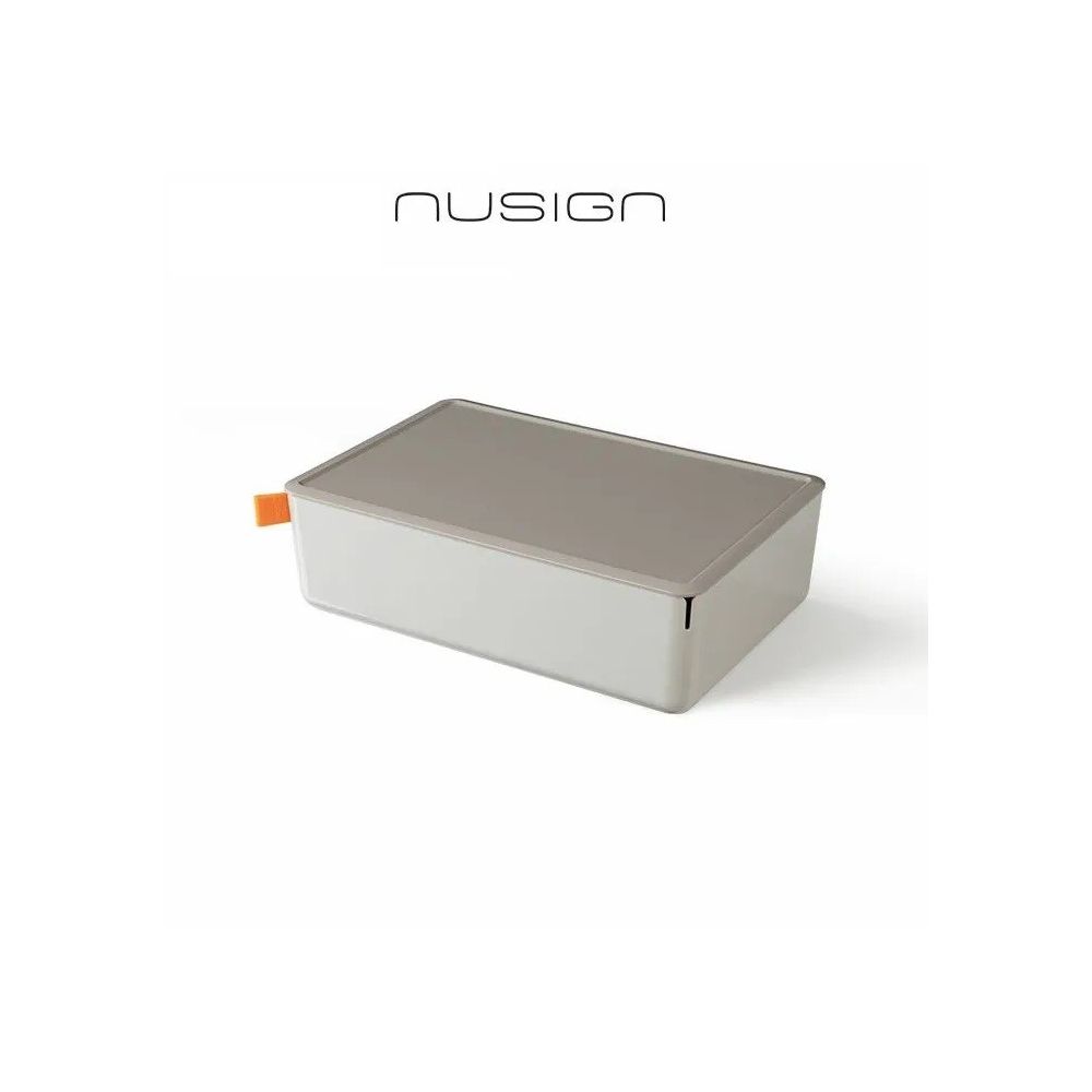 Кутия за съхранение Nusign Classic ENS130-3, с капак, 3.6 л, 317х212х93.5 мм, сива