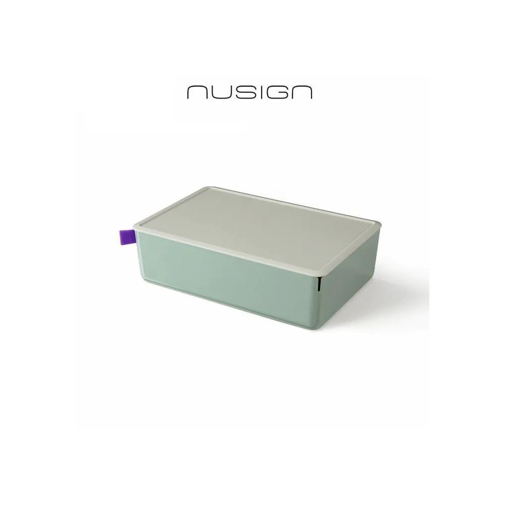 Кутия за съхранение Nusign Classic ENS130-3, с капак, 3.6 л, 317х212х93.5 мм, зелена