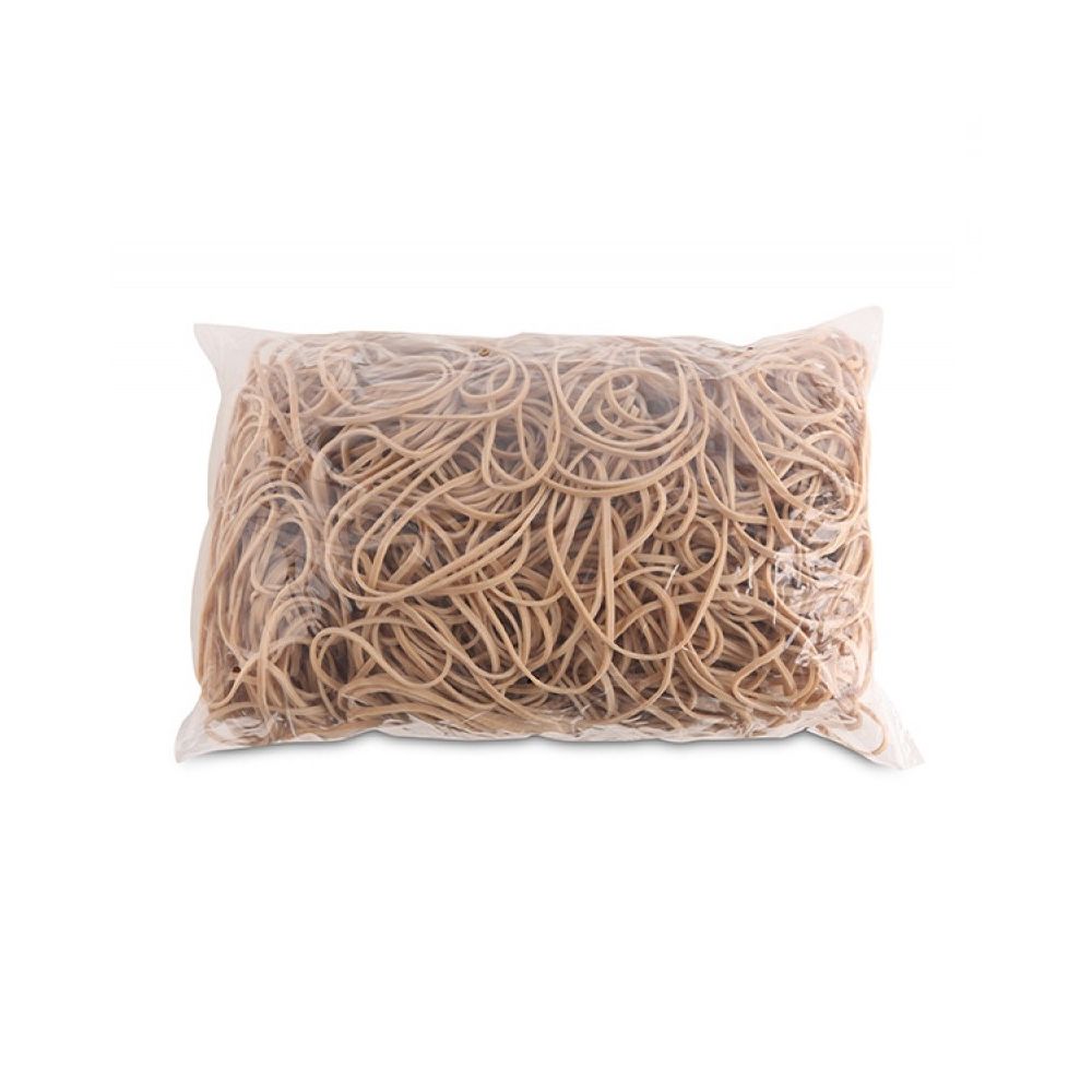 Ластици OFFICE PRODUCTS, плоски, каучукови, ф80 мм, 1.5х3 мм, натурален цвят, опаковка 1кг