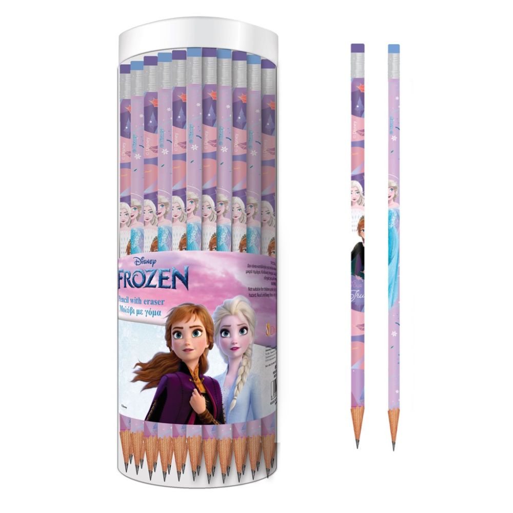 Молив с гума FROZEN, кръгло тяло, HB