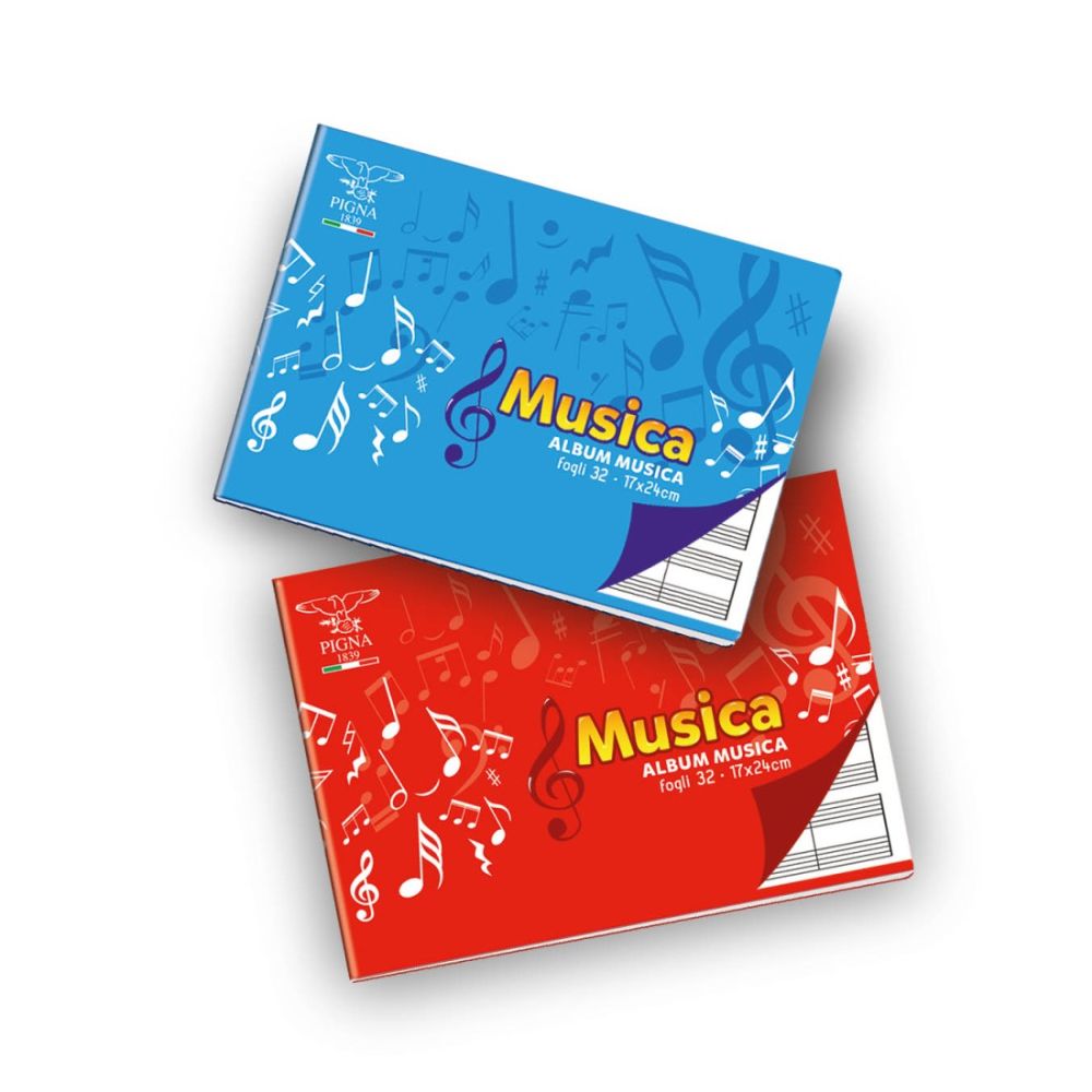 Нотна тетрадка с петолиние PIGNA Music, 170х240мм, 16 л., офсет 80 г 