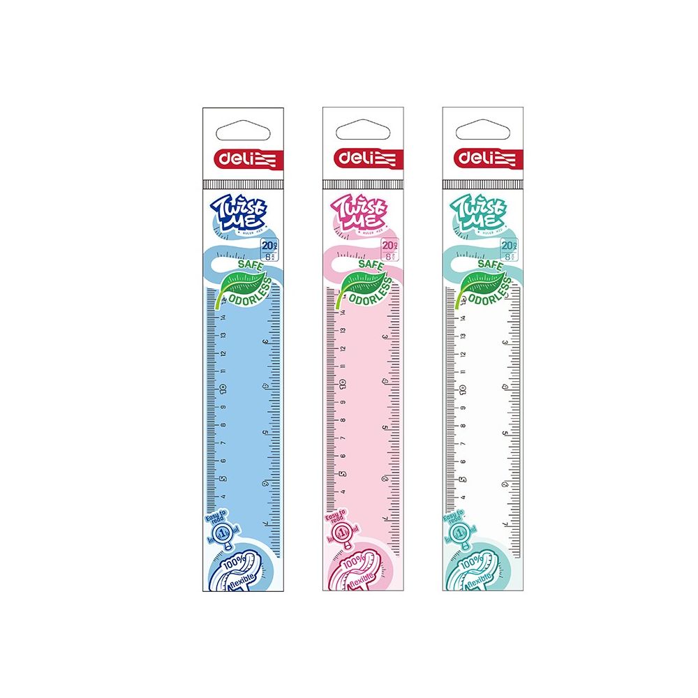 Огъваща се линия Deli Twist Me EH20, цветна, 20 см