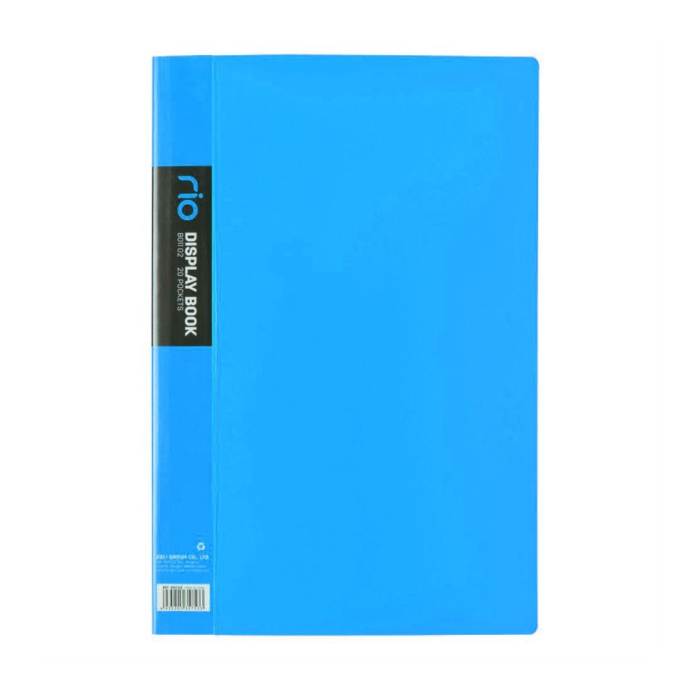 Папка с 20 джоба Deli Rio EB01102, FC (A4+), PP, синя