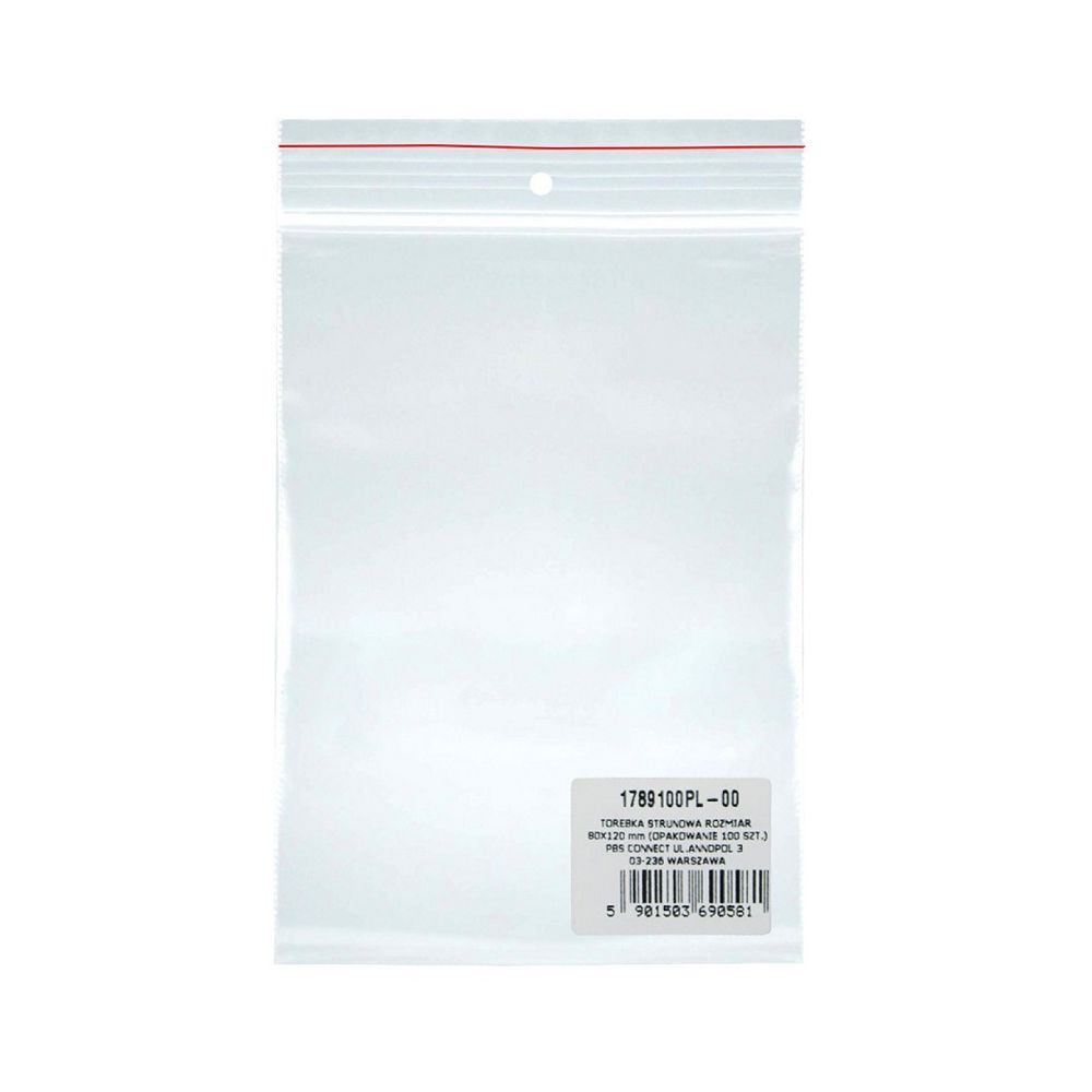 Плик с цип OFFICE PRODUCTS, LDPE, 40 mic, кристален, 80х120 мм, опаковка 100 бр.