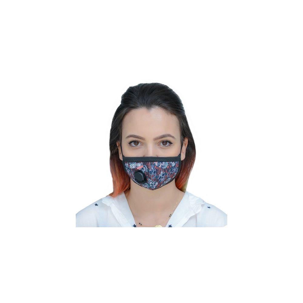 Предпазна маска с клапан Dr. Frei Protect многократна, дизайн цветна, р-р L/XL
