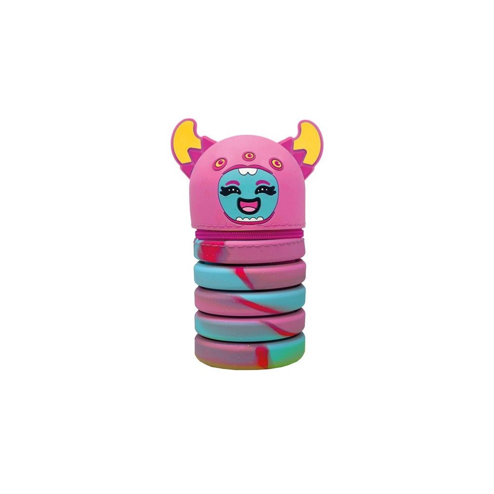 Силиконов несесер MITAMA BOOM! Monster Girl, разтягащ се, d7см, 13-20 см, розово чудовище