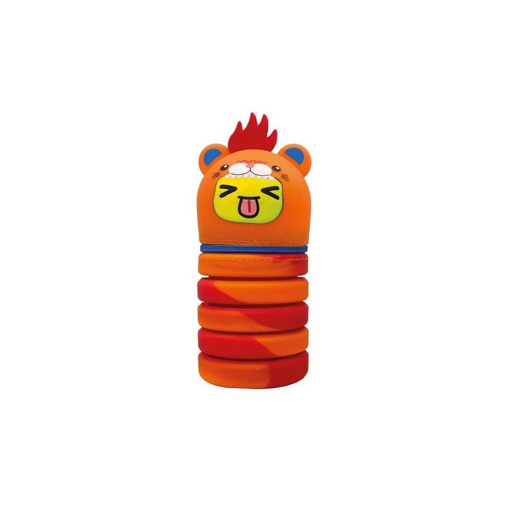 Силиконов несесер MITAMA BOOM! Tiger, разтягащ се, d7см, 13-20 см, оранжев тигър
