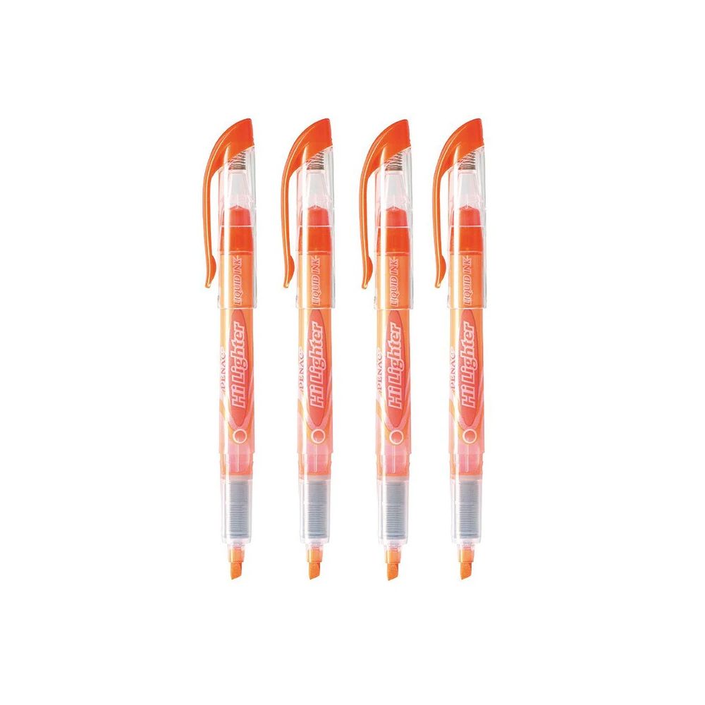 Текстмаркер с течно мастило Penac Hi Lighter, скосен връх 1-4 мм, оранжев
