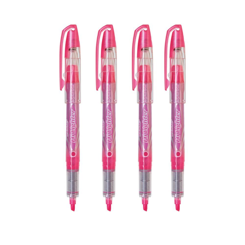 Текстмаркер с течно мастило Penac Hi Lighter, скосен връх 1-4 мм, розов
