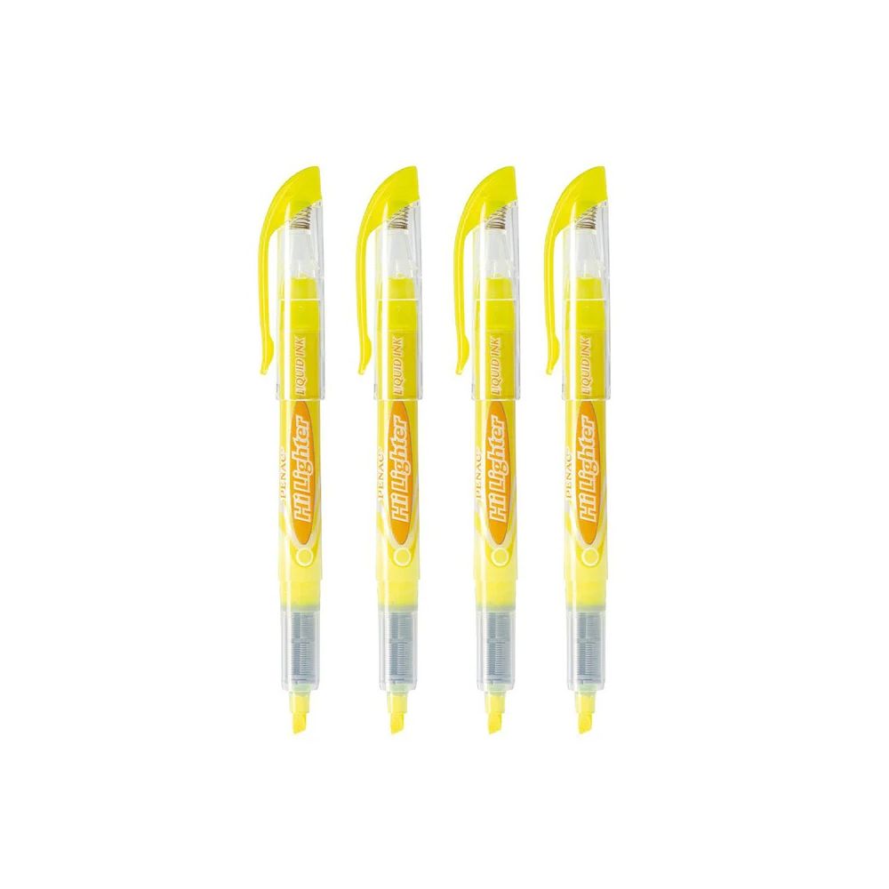 Текстмаркер с течно мастило Penac Hi Lighter, скосен връх 1-4 мм, жълт