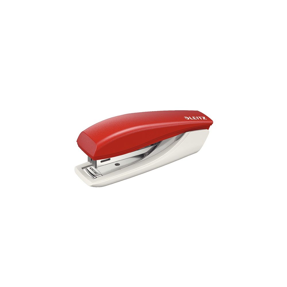 Телбод LEITZ 5517, мини, за 10 л.(80 г), 29х38х101 мм, телчета 10/4, пластмаса + метал, червен