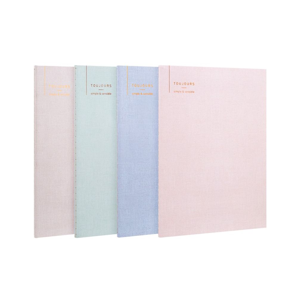 Тетрадка Deli TOUJOURS LIGHT TONE FB560, B5, 60 л., линиран офсет шамоа 70 г, корица ленен картон